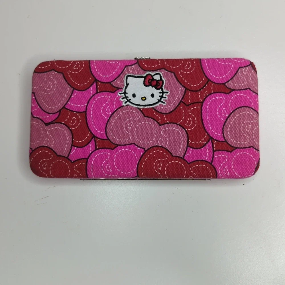 Hello‎ Kitty Wallet Pink Red Hearts Kisslock Coin Purse Cute Kawaii Sanrio